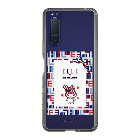 スリムプロテクションケース［ ELLE×マイメロディ＆クロミ - トリコロールカラーグラフィック5 ］