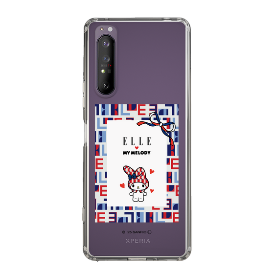 スリムプロテクションケース［ ELLE×マイメロディ＆クロミ - トリコロールカラーグラフィック5 ］