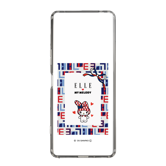 スリムプロテクションケース［ ELLE×マイメロディ＆クロミ - トリコロールカラーグラフィック5 ］