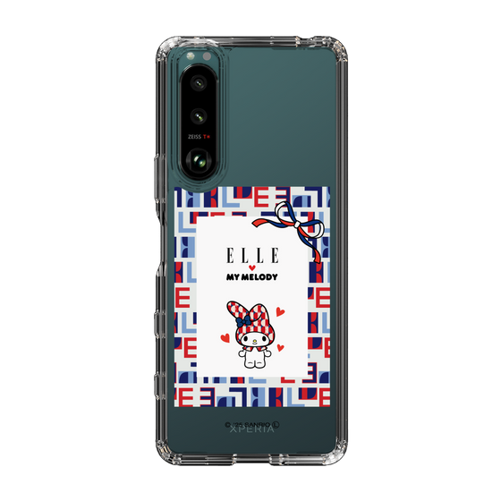 スリムプロテクションケース［ ELLE×マイメロディ＆クロミ - トリコロールカラーグラフィック5 ］