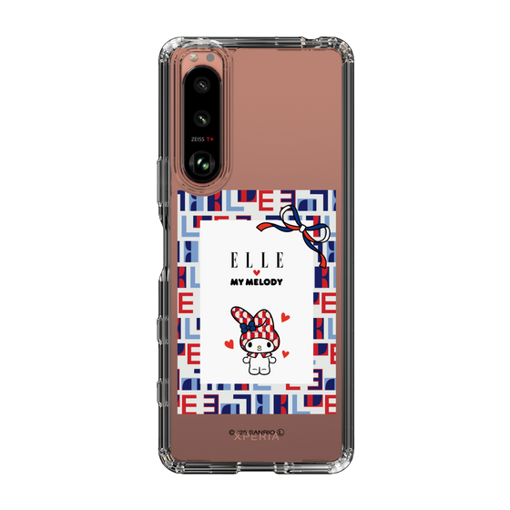 スリムプロテクションケース［ ELLE×マイメロディ＆クロミ - トリコロールカラーグラフィック5 ］