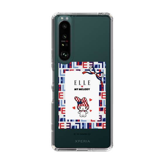 スリムプロテクションケース［ ELLE×マイメロディ＆クロミ - トリコロールカラーグラフィック5 ］