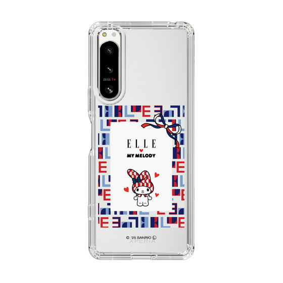 スリムプロテクションケース［ ELLE×マイメロディ＆クロミ - トリコロールカラーグラフィック5 ］