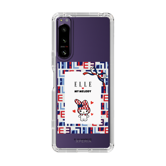 スリムプロテクションケース［ ELLE×マイメロディ＆クロミ - トリコロールカラーグラフィック5 ］