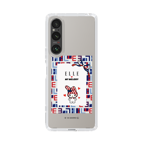 スリムプロテクションケース［ ELLE×マイメロディ＆クロミ - トリコロールカラーグラフィック5 ］