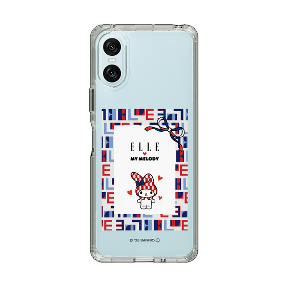 スリムプロテクションケース［ ELLE×マイメロディ＆クロミ - トリコロールカラーグラフィック5 ］