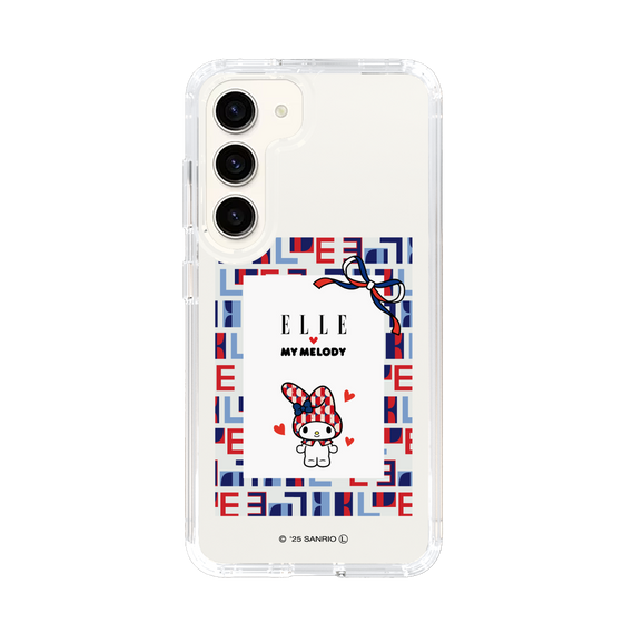スリムプロテクションケース［ ELLE×マイメロディ＆クロミ - トリコロールカラーグラフィック5 ］