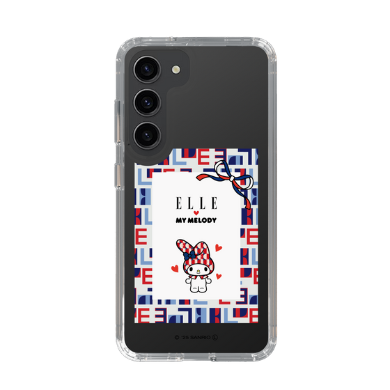 スリムプロテクションケース［ ELLE×マイメロディ＆クロミ - トリコロールカラーグラフィック5 ］