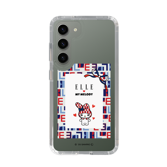 スリムプロテクションケース［ ELLE×マイメロディ＆クロミ - トリコロールカラーグラフィック5 ］