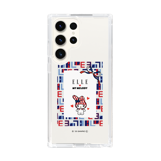 スリムプロテクションケース［ ELLE×マイメロディ＆クロミ - トリコロールカラーグラフィック5 ］