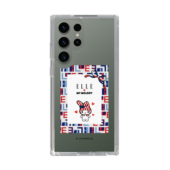 スリムプロテクションケース［ ELLE×マイメロディ＆クロミ - トリコロールカラーグラフィック5 ］