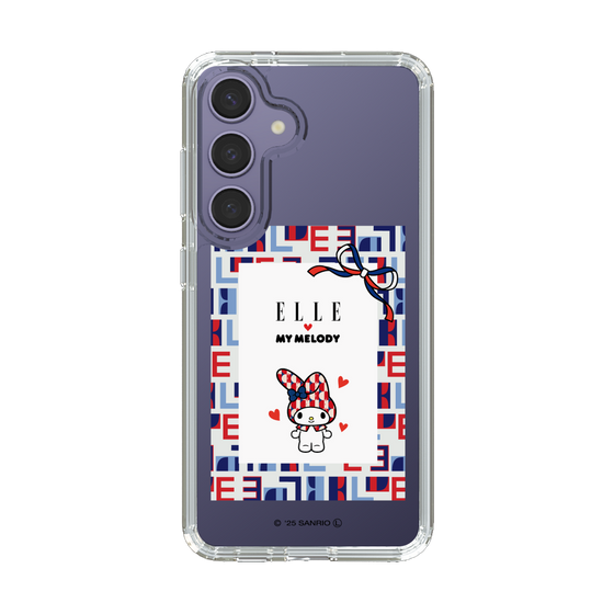 スリムプロテクションケース［ ELLE×マイメロディ＆クロミ - トリコロールカラーグラフィック5 ］