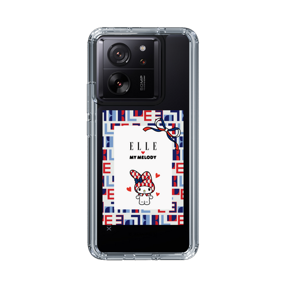 スリムプロテクションケース［ ELLE×マイメロディ＆クロミ - トリコロールカラーグラフィック5 ］