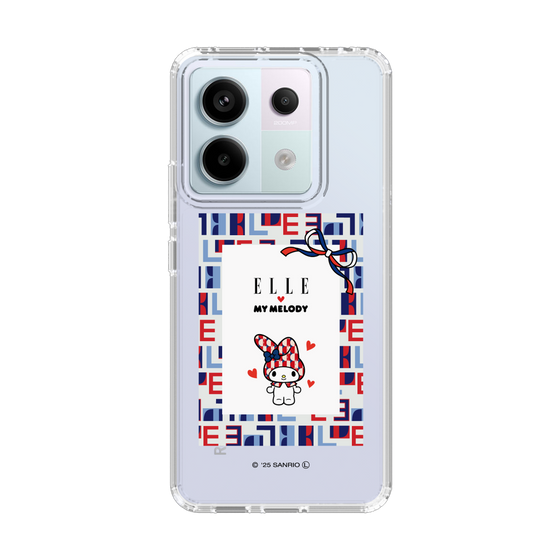 スリムプロテクションケース［ ELLE×マイメロディ＆クロミ - トリコロールカラーグラフィック5 ］