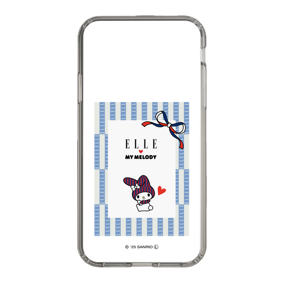 スリムプロテクションケース［ ELLE×マイメロディ＆クロミ - トリコロールカラーグラフィック7 ］
