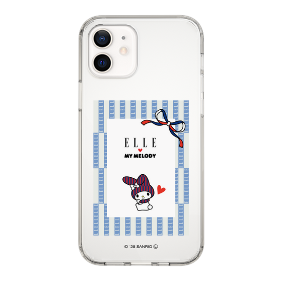 スリムプロテクションケース［ ELLE×マイメロディ＆クロミ - トリコロールカラーグラフィック7 ］