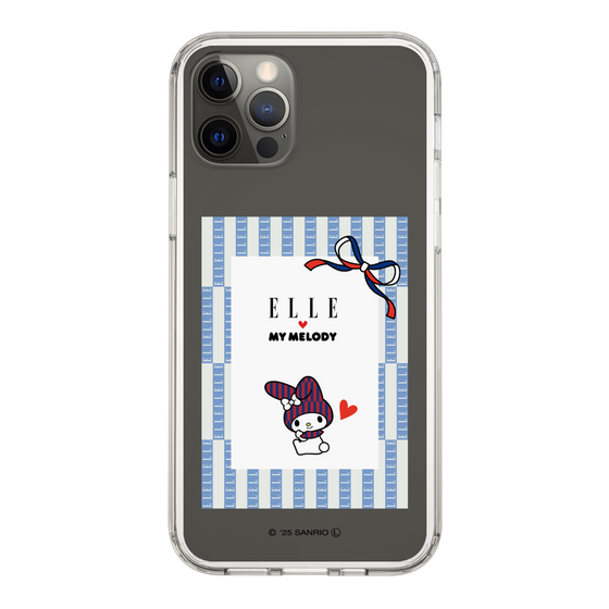 スリムプロテクションケース［ ELLE×マイメロディ＆クロミ - トリコロールカラーグラフィック7 ］