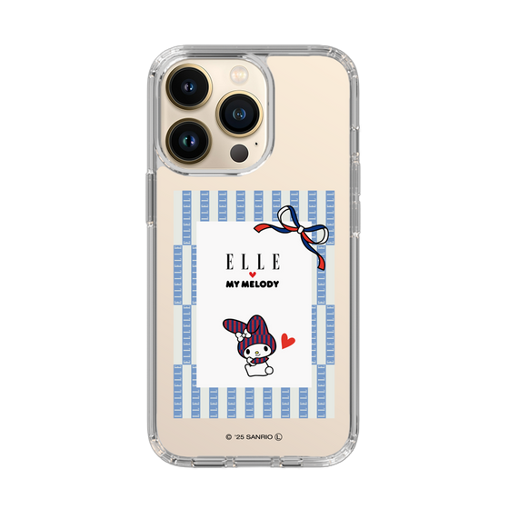 スリムプロテクションケース［ ELLE×マイメロディ＆クロミ - トリコロールカラーグラフィック7 ］