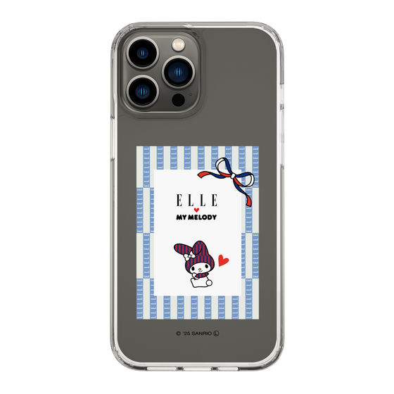 スリムプロテクションケース［ ELLE×マイメロディ＆クロミ - トリコロールカラーグラフィック7 ］