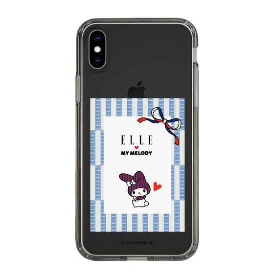 スリムプロテクションケース［ ELLE×マイメロディ＆クロミ - トリコロールカラーグラフィック7 ］