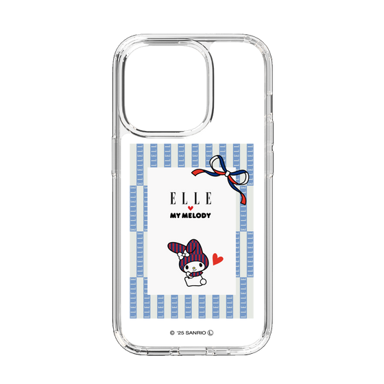 スリムプロテクションケース［ ELLE×マイメロディ＆クロミ - トリコロールカラーグラフィック7 ］