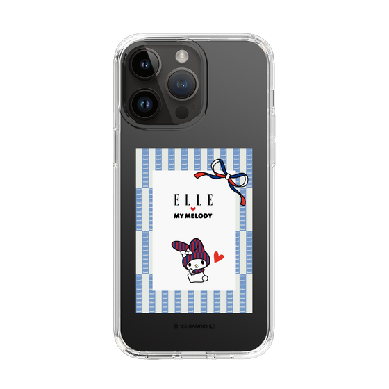 スリムプロテクションケース［ ELLE×マイメロディ＆クロミ - トリコロールカラーグラフィック7 ］