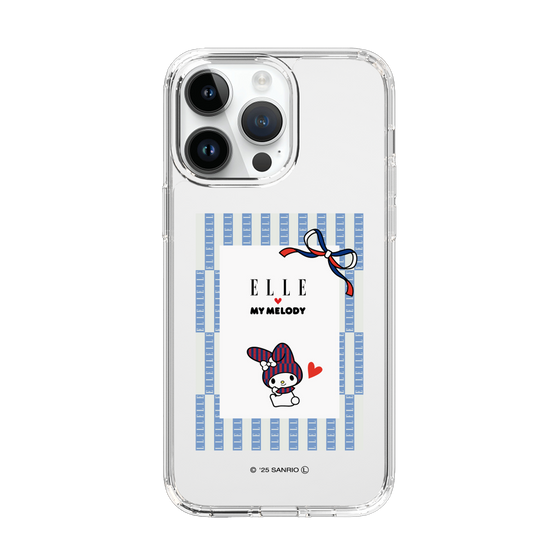 スリムプロテクションケース［ ELLE×マイメロディ＆クロミ - トリコロールカラーグラフィック7 ］