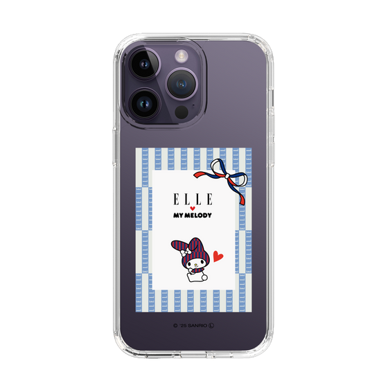 スリムプロテクションケース［ ELLE×マイメロディ＆クロミ - トリコロールカラーグラフィック7 ］
