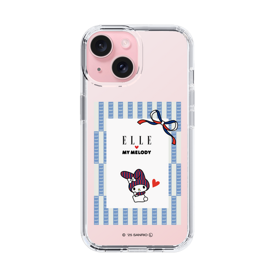 スリムプロテクションケース［ ELLE×マイメロディ＆クロミ - トリコロールカラーグラフィック7 ］