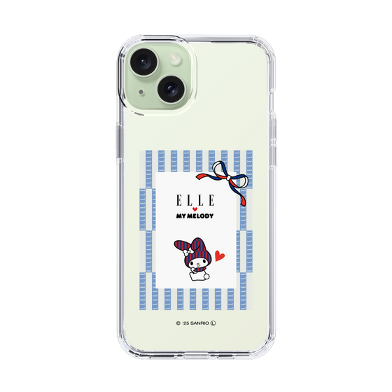 スリムプロテクションケース［ ELLE×マイメロディ＆クロミ - トリコロールカラーグラフィック7 ］