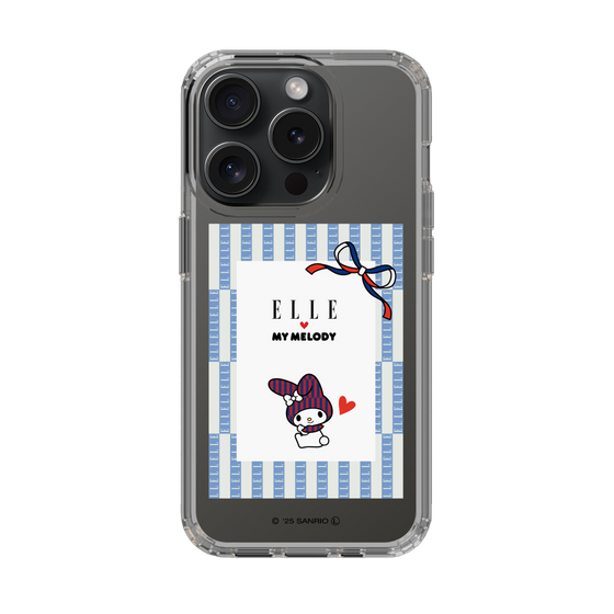 スリムプロテクションケース［ ELLE×マイメロディ＆クロミ - トリコロールカラーグラフィック7 ］