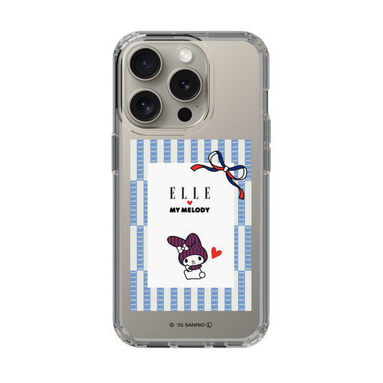 スリムプロテクションケース［ ELLE×マイメロディ＆クロミ - トリコロールカラーグラフィック7 ］