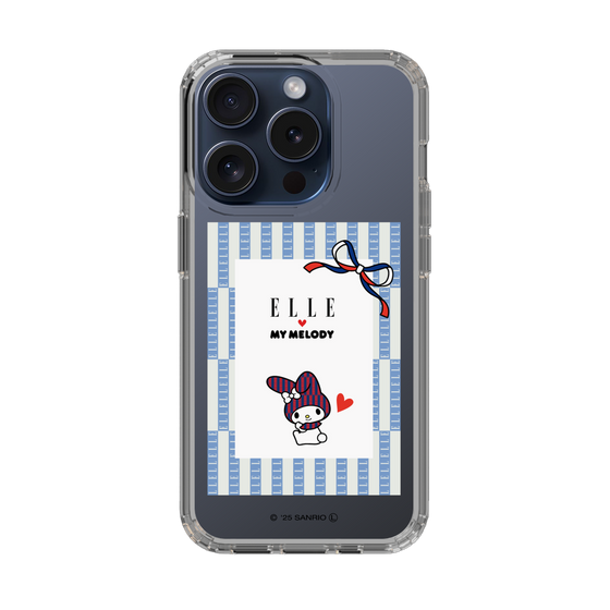 スリムプロテクションケース［ ELLE×マイメロディ＆クロミ - トリコロールカラーグラフィック7 ］