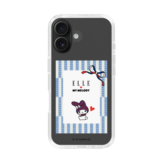 スリムプロテクションケース［ ELLE×マイメロディ＆クロミ - トリコロールカラーグラフィック7 ］