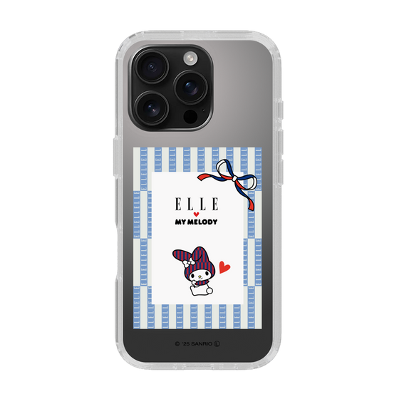 スリムプロテクションケース［ ELLE×マイメロディ＆クロミ - トリコロールカラーグラフィック7 ］