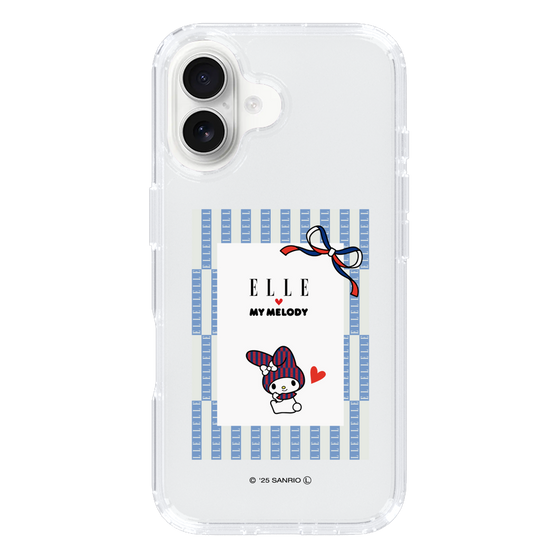 スリムプロテクションケース［ ELLE×マイメロディ＆クロミ - トリコロールカラーグラフィック7 ］