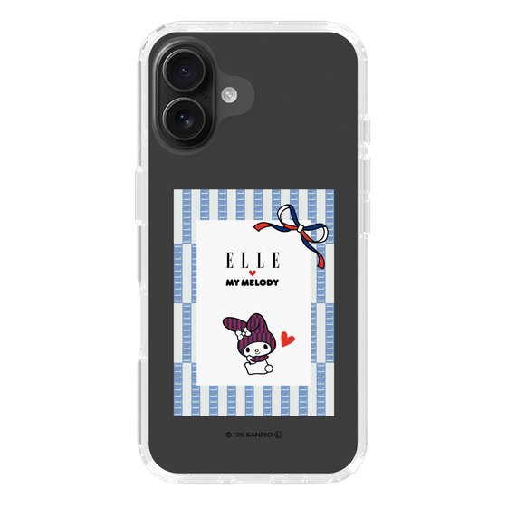スリムプロテクションケース［ ELLE×マイメロディ＆クロミ - トリコロールカラーグラフィック7 ］