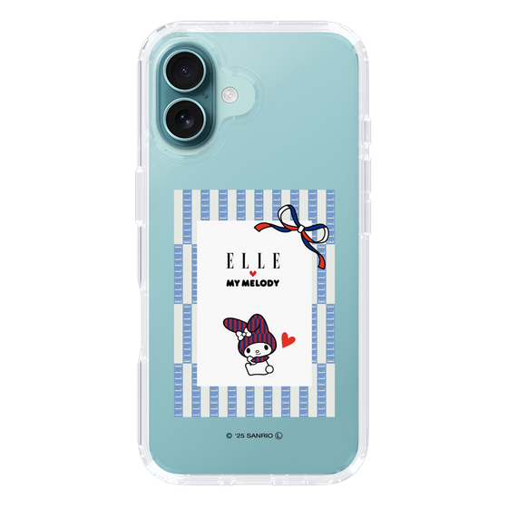 スリムプロテクションケース［ ELLE×マイメロディ＆クロミ - トリコロールカラーグラフィック7 ］