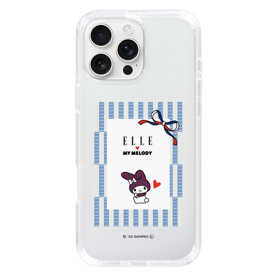 スリムプロテクションケース［ ELLE×マイメロディ＆クロミ - トリコロールカラーグラフィック7 ］