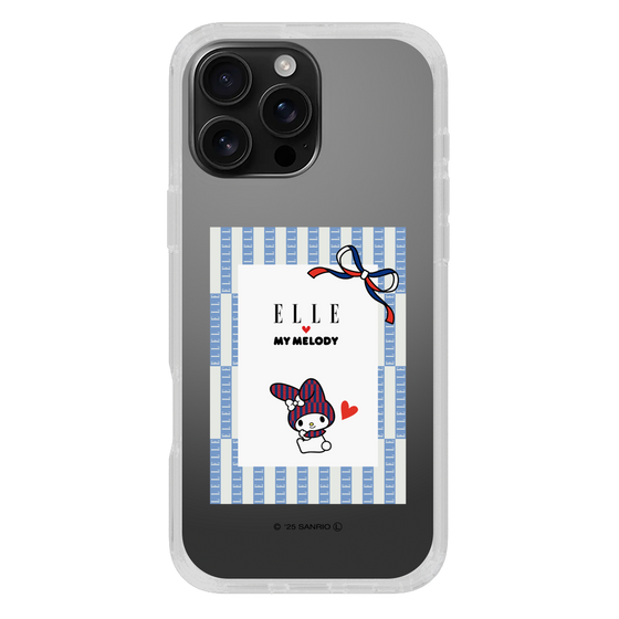 スリムプロテクションケース［ ELLE×マイメロディ＆クロミ - トリコロールカラーグラフィック7 ］