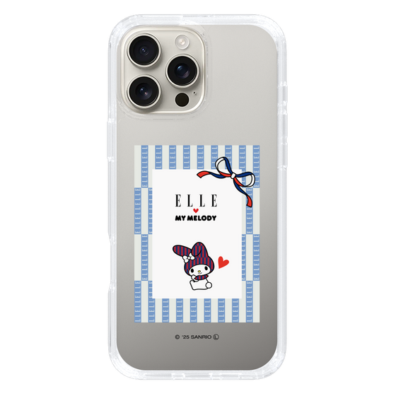 スリムプロテクションケース［ ELLE×マイメロディ＆クロミ - トリコロールカラーグラフィック7 ］