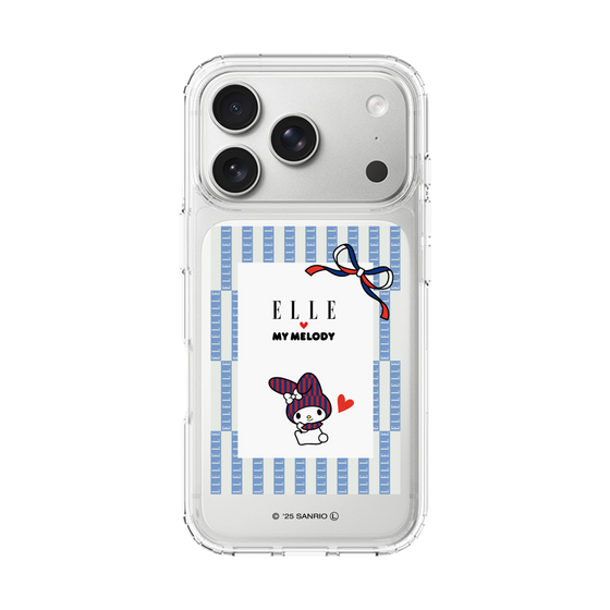 スリムプロテクションケース［ ELLE×マイメロディ＆クロミ - トリコロールカラーグラフィック7 ］