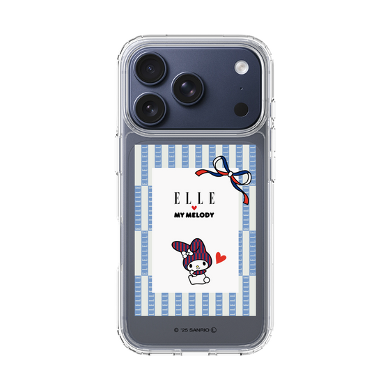 スリムプロテクションケース［ ELLE×マイメロディ＆クロミ - トリコロールカラーグラフィック7 ］