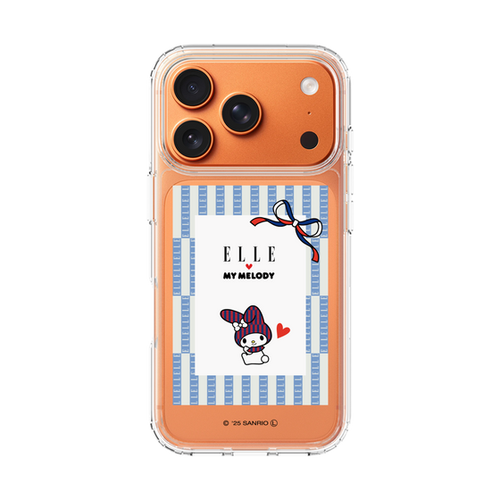 スリムプロテクションケース［ ELLE×マイメロディ＆クロミ - トリコロールカラーグラフィック7 ］