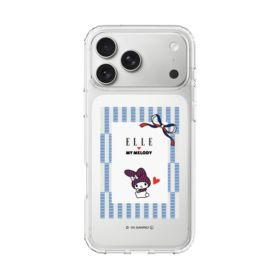スリムプロテクションケース［ ELLE×マイメロディ＆クロミ - トリコロールカラーグラフィック7 ］