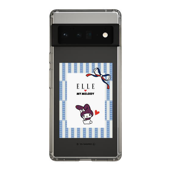 スリムプロテクションケース［ ELLE×マイメロディ＆クロミ - トリコロールカラーグラフィック7 ］