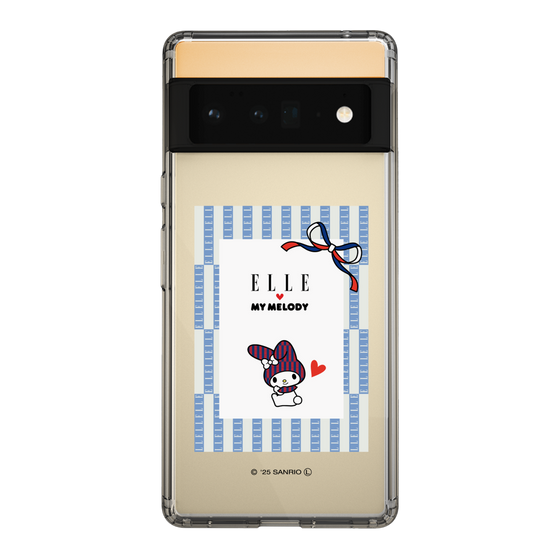 スリムプロテクションケース［ ELLE×マイメロディ＆クロミ - トリコロールカラーグラフィック7 ］