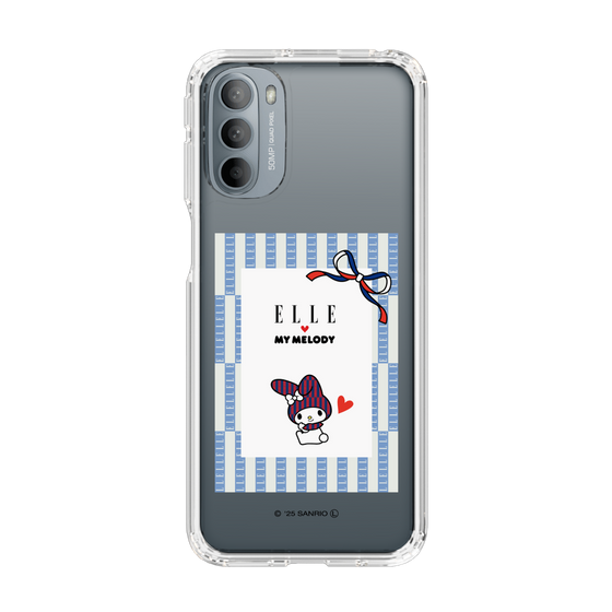 スリムプロテクションケース［ ELLE×マイメロディ＆クロミ - トリコロールカラーグラフィック7 ］