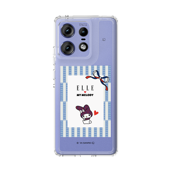 スリムプロテクションケース［ ELLE×マイメロディ＆クロミ - トリコロールカラーグラフィック7 ］