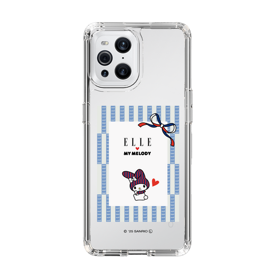 スリムプロテクションケース［ ELLE×マイメロディ＆クロミ - トリコロールカラーグラフィック7 ］